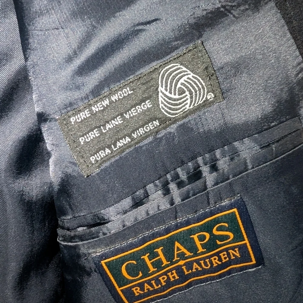 Chaps Black Suit Jacket 42 Tall